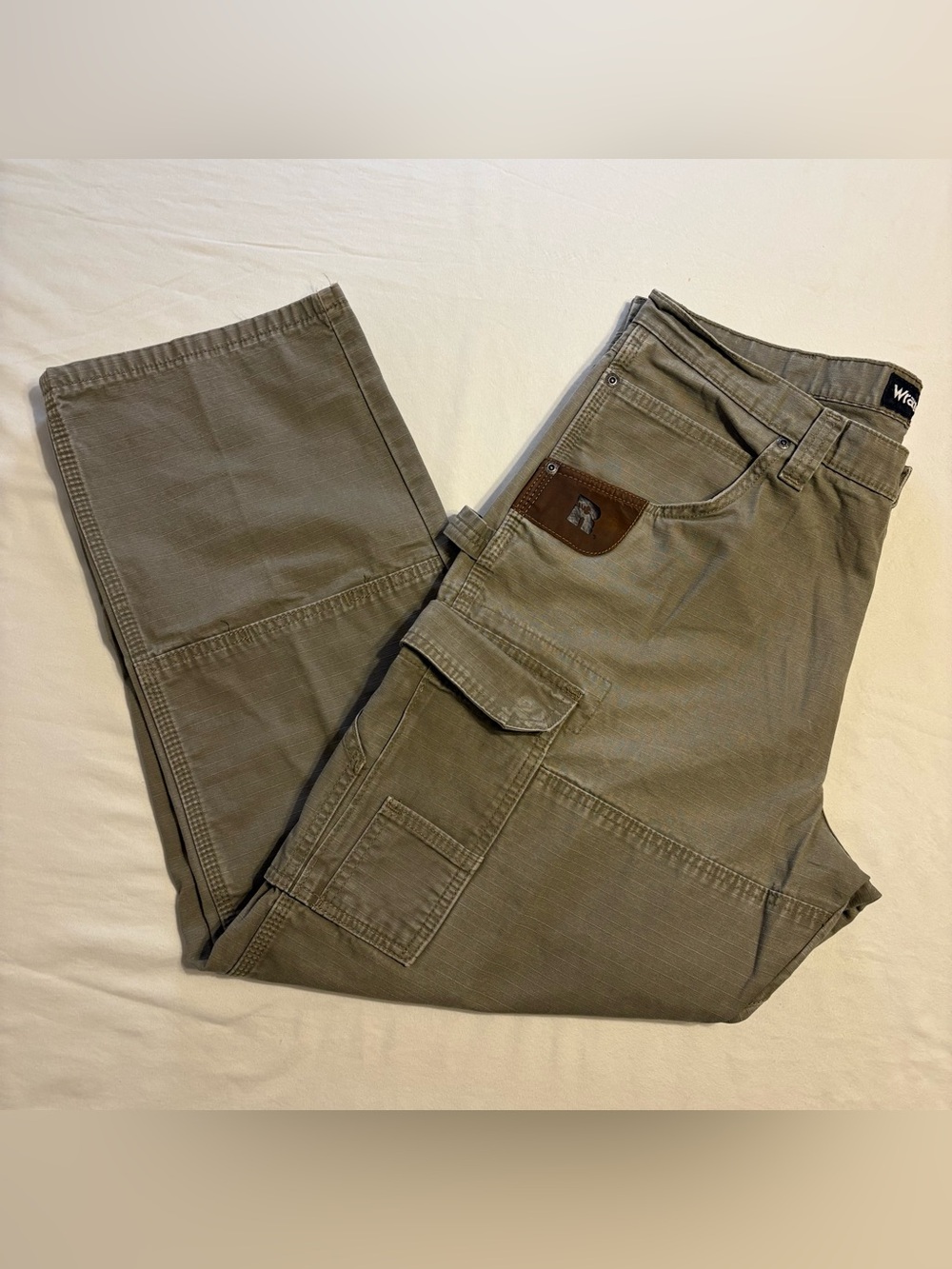 Wrangler RIGGS Workwear Ripstop Ranger Cargo Pants Bark Khaki Mens 36x30